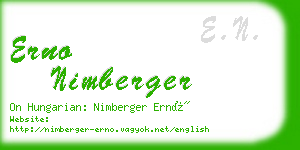 erno nimberger business card